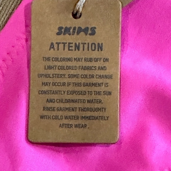 Nwt SKIMS SWIM Micro Tanga ‘Neon Pink’ Bikini Bottoms Sz 4X - Picture 3 of 8